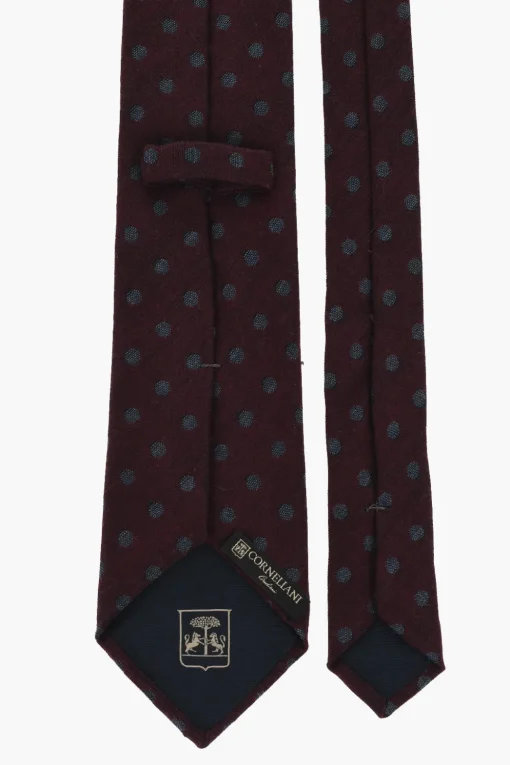 Discount Cravatta a Pois in Lana Uomo Cravatte