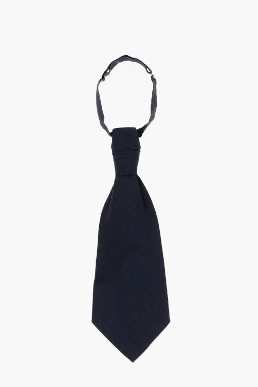 New Cravatta Ascot da Cerimonia in Seta a Pois Uomo Cravatte
