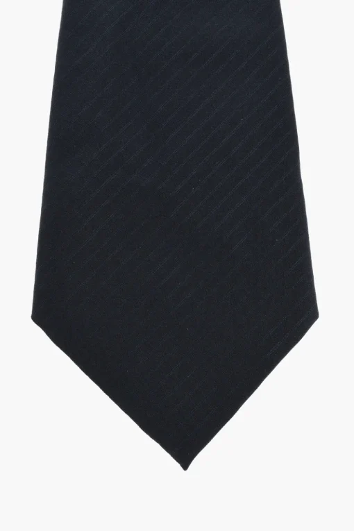 Cravatta Ascot In Lana A Righe Ton-Sur-Ton>Corneliani Fashion