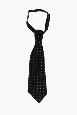 Discount Cravatta Ascot in Seta a Pois Uomo Cravatte