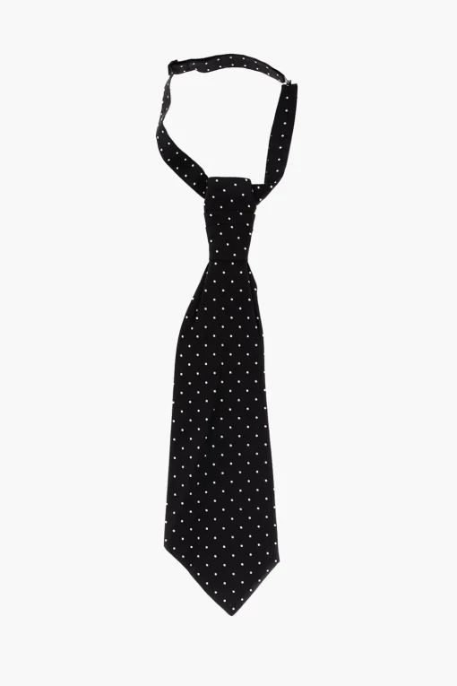 Discount Cravatta Ascot in Seta a Pois Uomo Cravatte