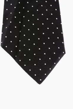 Discount Cravatta Ascot in Seta a Pois Uomo Cravatte