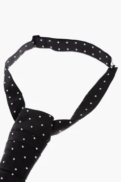 Discount Cravatta Ascot in Seta a Pois Uomo Cravatte
