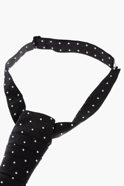 Discount Cravatta Ascot in Seta a Pois Uomo Cravatte