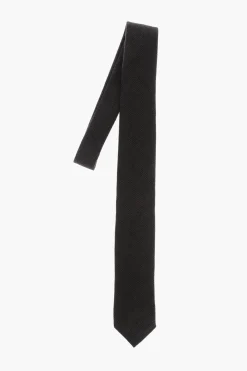 Sale Cravatta in Cashmere Motivo Micro Pois Uomo Cravatte