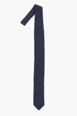 Cravatta in Misto Cashmere con Motivo Geometrico>Corneliani Fashion