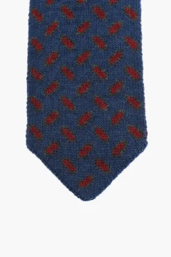 Cravatta in Misto Cashmere con Motivo Geometrico>Corneliani Fashion