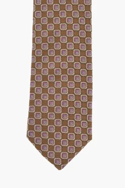 Cravatta in Seta a Fantasia Geometrica>Canali Sale