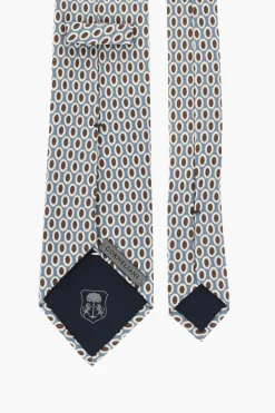 Cravatta in Seta a Motivo Geometrico></noscript>Corneliani Discount