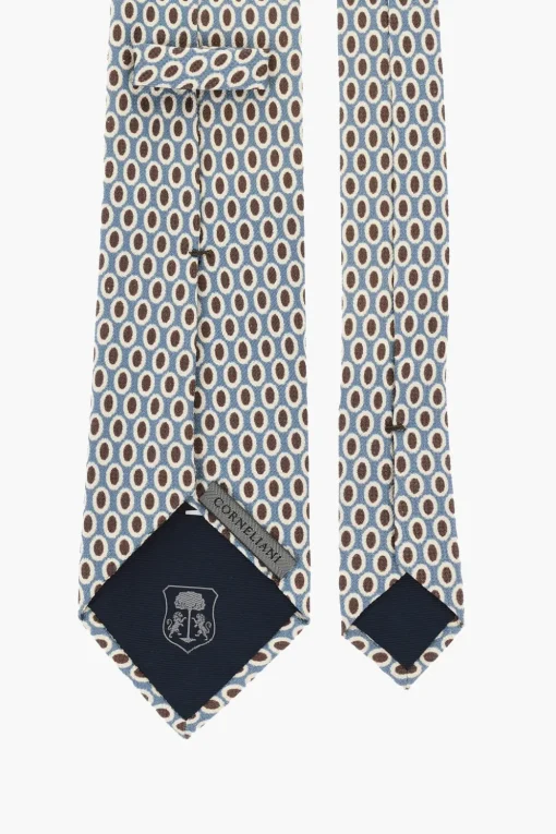 Cravatta in Seta a Motivo Geometrico>Corneliani Discount