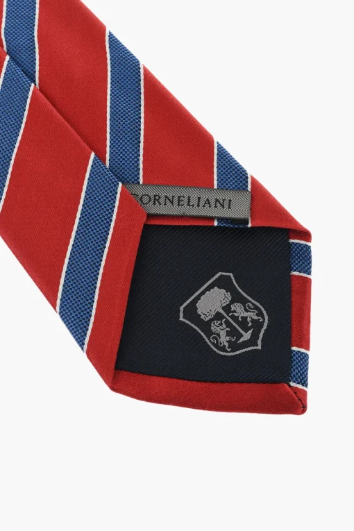 Cravatta in Seta a Righe Trasversali>Corneliani Best