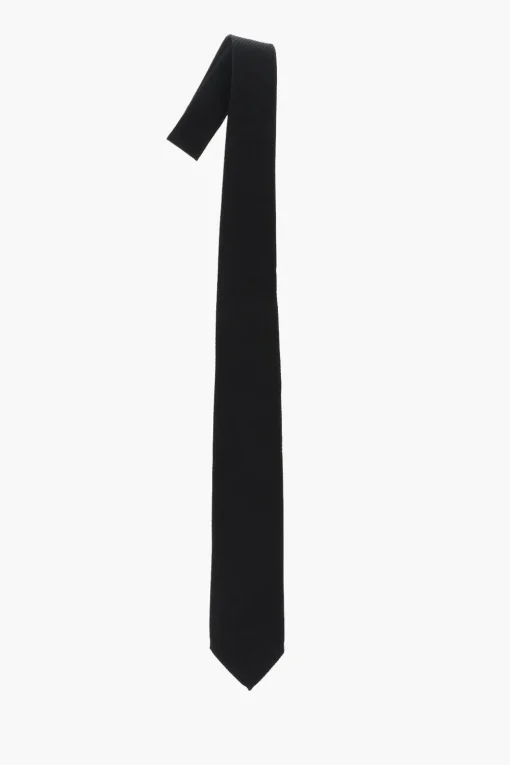 Cravatta in Seta a Tinta Unita con Micro Motivi>Dsquared2 Clearance