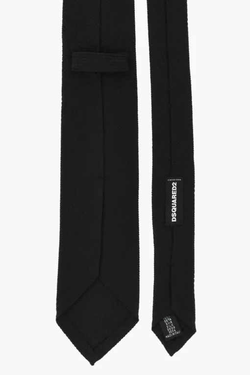 Cravatta in Seta a Tinta Unita con Micro Motivi>Dsquared2 Clearance