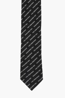 Best Cravatta in Seta con Logo All-Over Uomo Cravatte