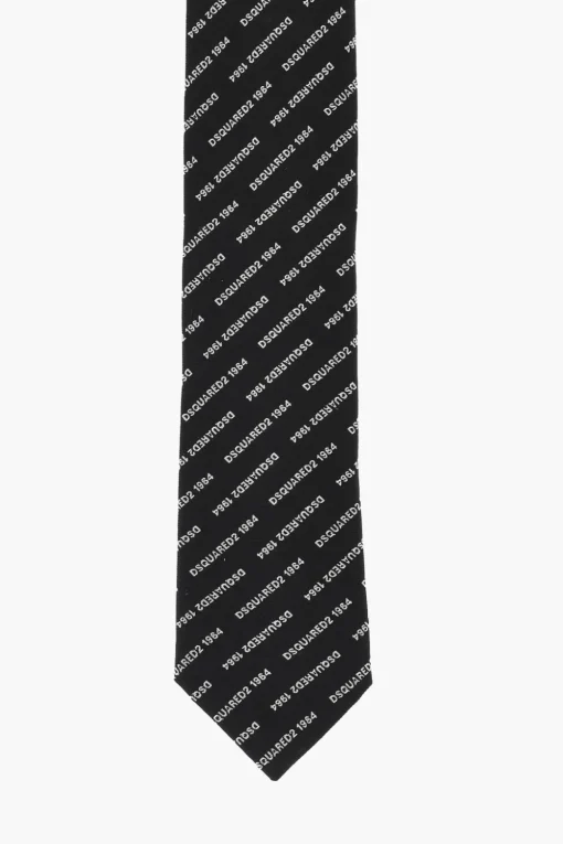 Best Cravatta in Seta con Logo All-Over Uomo Cravatte
