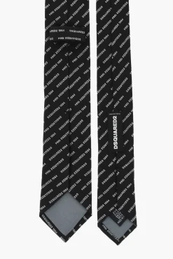 Best Cravatta in Seta con Logo All-Over Uomo Cravatte