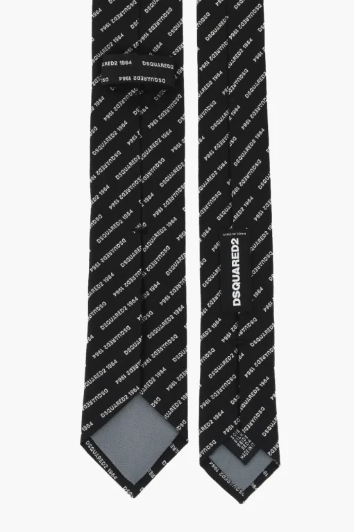 Best Cravatta in Seta con Logo All-Over Uomo Cravatte