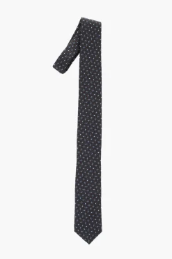 Cravatta in Seta con Motivo Geometrico>Corneliani Outlet