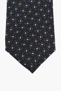 Cravatta in Seta con Motivo Geometrico>Corneliani Outlet