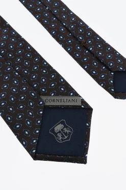 Cravatta in Seta con Motivo Geometrico></noscript>Corneliani Outlet