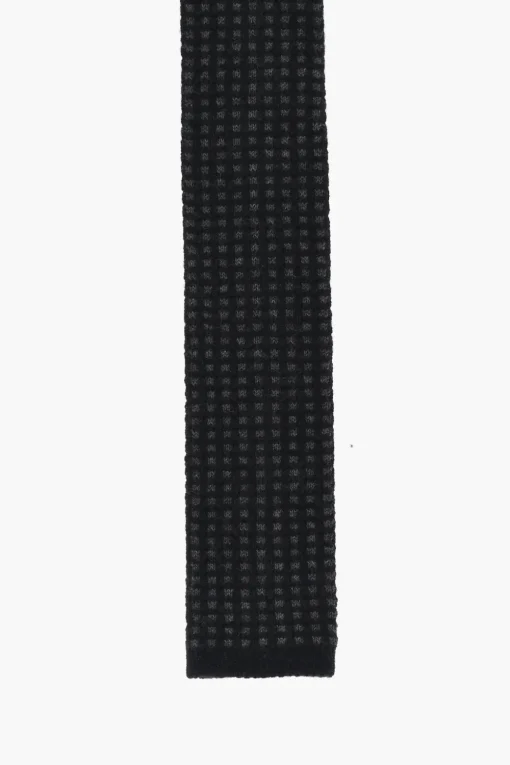 Clearance Cravatta in Seta e Cashmere a Quadretti Uomo Cravatte