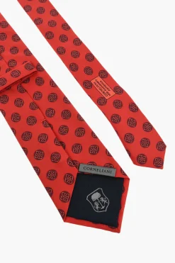 New Cravatta in Seta Motivo Geometrico Uomo Cravatte