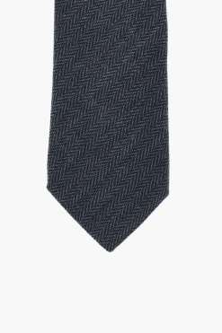 Cravatta Plain Herringbone in Lana Vergine e Seta>Corneliani Best