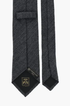 Best Cravatta Plain Herringbone Bicolore Uomo Cravatte