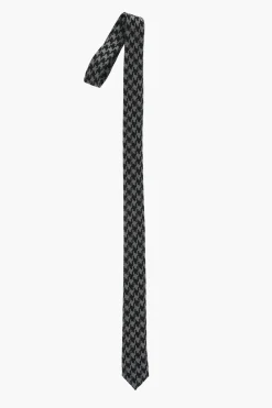 Discount Cravatta Slim in Misto Lana Pied de Poule Uomo Cravatte