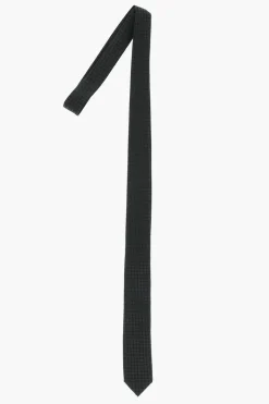 Outlet Cravatta Slim in Seta Jacquard Uomo Cravatte