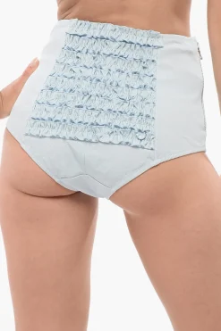 New Crop Top a Maniche Corte con Elastico Logato Donna Intimo