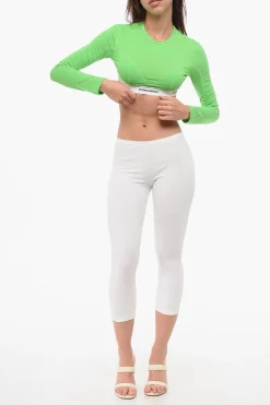 Crop Top a Maniche Lunghe con Elastico Logato></noscript>Dsquared2 Best
