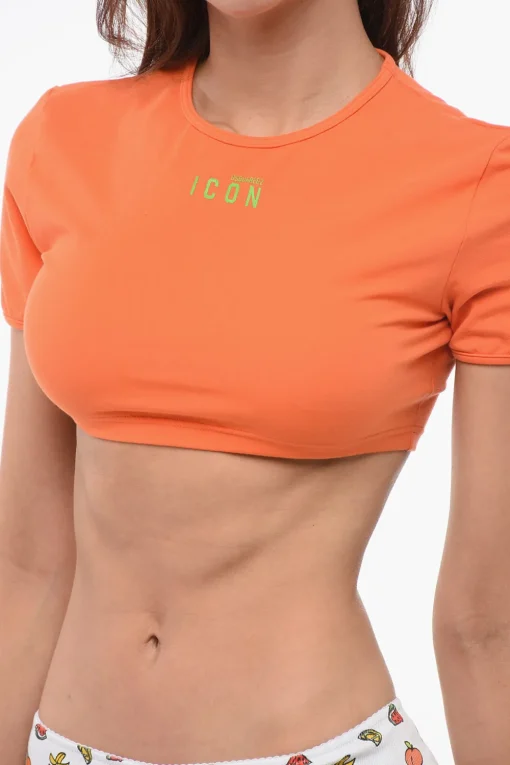 Crop Top ICON a Maniche Corte>Dsquared2 Discount