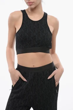 Crop Top in Lurex Monogram>Palm Angels Outlet