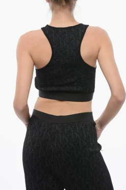 Crop Top in Lurex Monogram>Palm Angels Outlet
