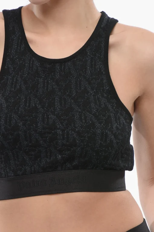 Crop Top in Lurex Monogram>Palm Angels Outlet