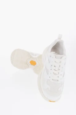 Online CROQUIS Sneakers Basse in Mesh E Suede a Tinta Unita Uomo Sneaker