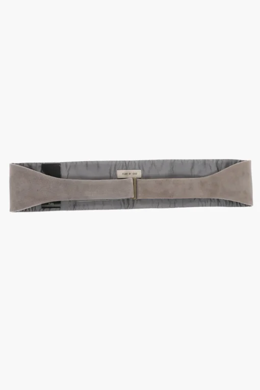 Clearance Cummerbund in Camoscio a Tinta Unita Uomo Cinture