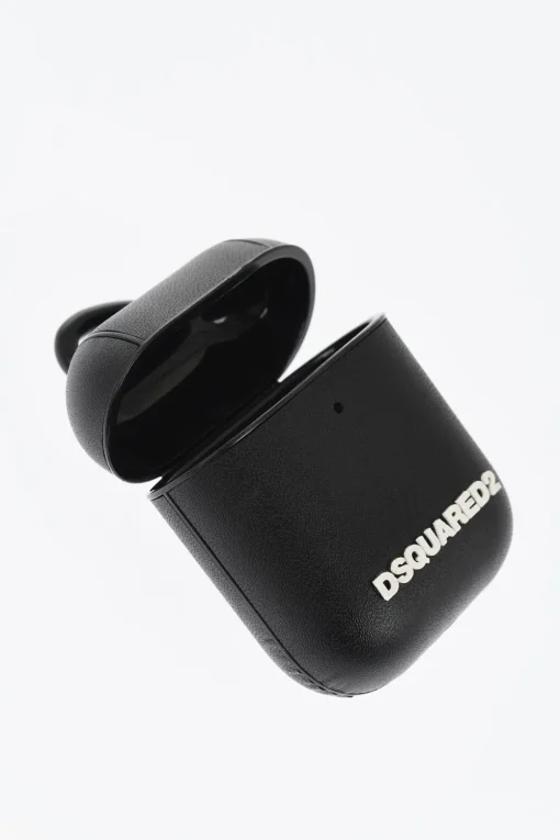 Custodia per Airpods in Tinta Unita con Logo a Contrasto>Dsquared2 Sale