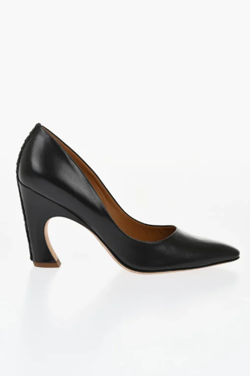 Clearance Decollete' in Pelle a Punta Point 9,5cm Donna Scarpe Con Tacco