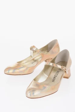 Clearance Decollete' Mary Jane VIVIENNE In Pelle Cangiante con Tacco 3,5cm Donna Scarpe Con Tacco