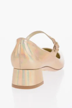 Clearance Decollete' Mary Jane VIVIENNE In Pelle Cangiante con Tacco 3,5cm Donna Scarpe Con Tacco