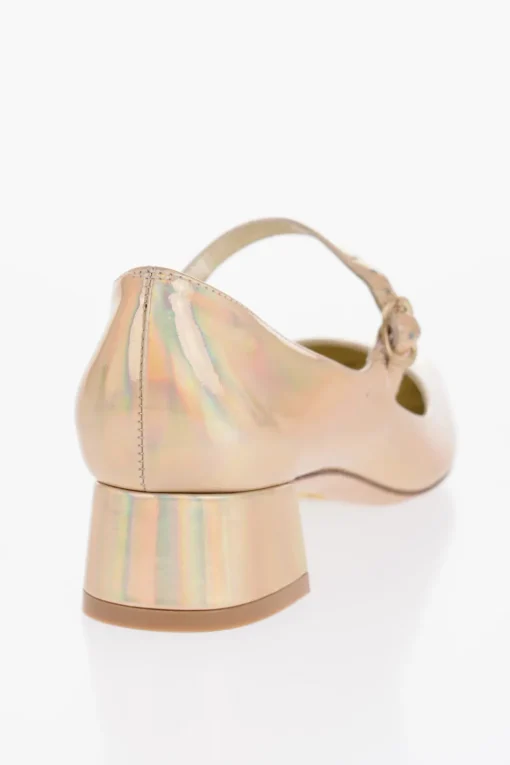 Clearance Decollete' Mary Jane VIVIENNE In Pelle Cangiante con Tacco 3,5cm Donna Scarpe Con Tacco
