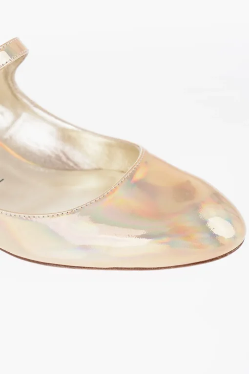 Clearance Decollete' Mary Jane VIVIENNE In Pelle Cangiante con Tacco 3,5cm Donna Scarpe Con Tacco