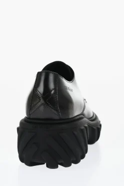 Derby In Pelle Spazzolata EXPLOARTION Con Suola Chunky>Off-White Fashion