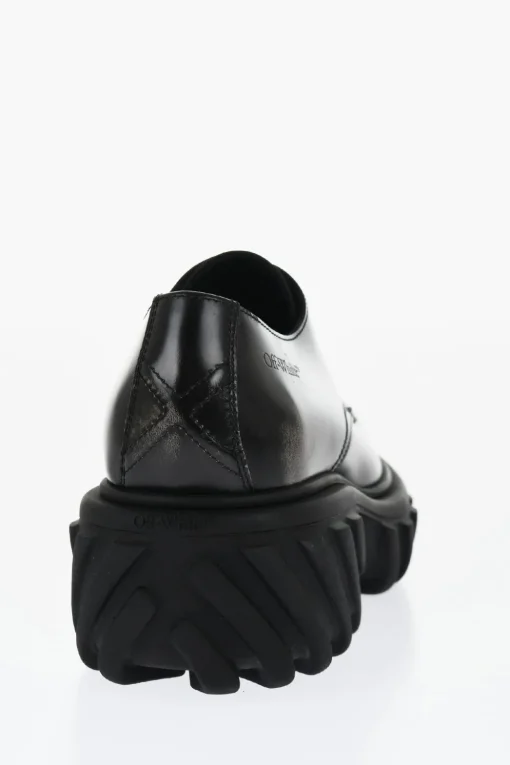 Derby In Pelle Spazzolata EXPLOARTION Con Suola Chunky>Off-White Fashion