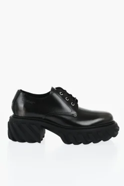 Derby In Pelle Spazzolata EXPLOARTION Con Suola Chunky></noscript>Off-White Fashion