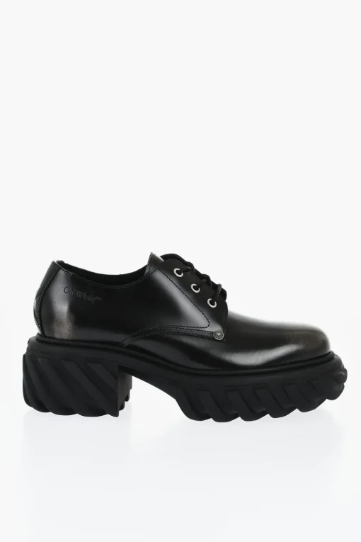 Derby In Pelle Spazzolata EXPLOARTION Con Suola Chunky>Off-White Fashion