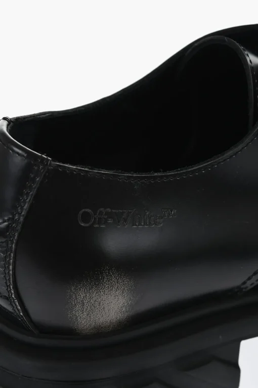 Derby In Pelle Spazzolata EXPLOARTION Con Suola Chunky>Off-White Fashion