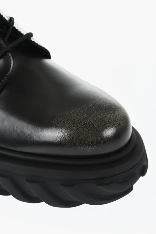 Derby In Pelle Spazzolata EXPLOARTION Con Suola Chunky>Off-White Fashion